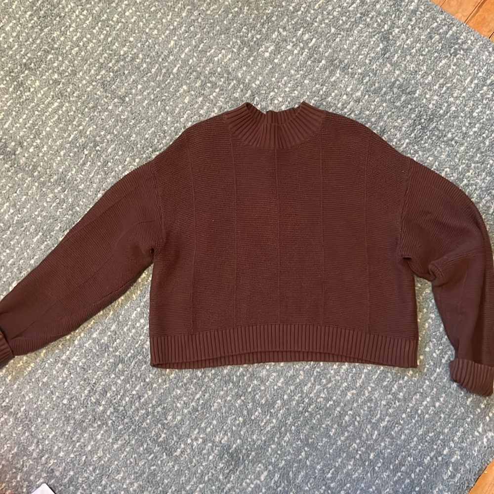 Brown cropped sweater